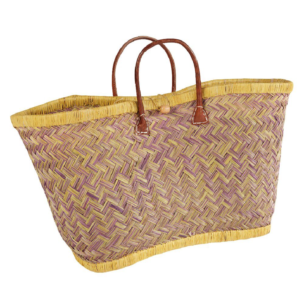 Panier de plage en fibre naturelle