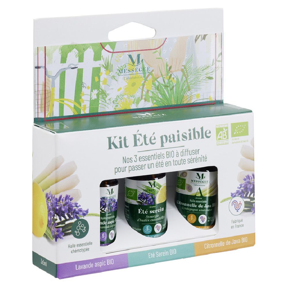 Kit été paisible huile essentielle bio 5ml x3