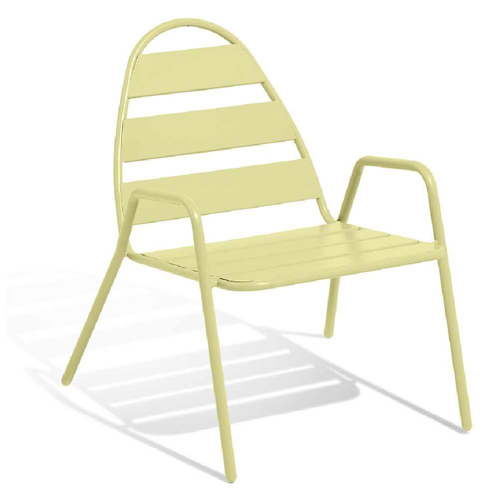 Fauteuil de jardin Fun acier jaune 71x65xH75cm