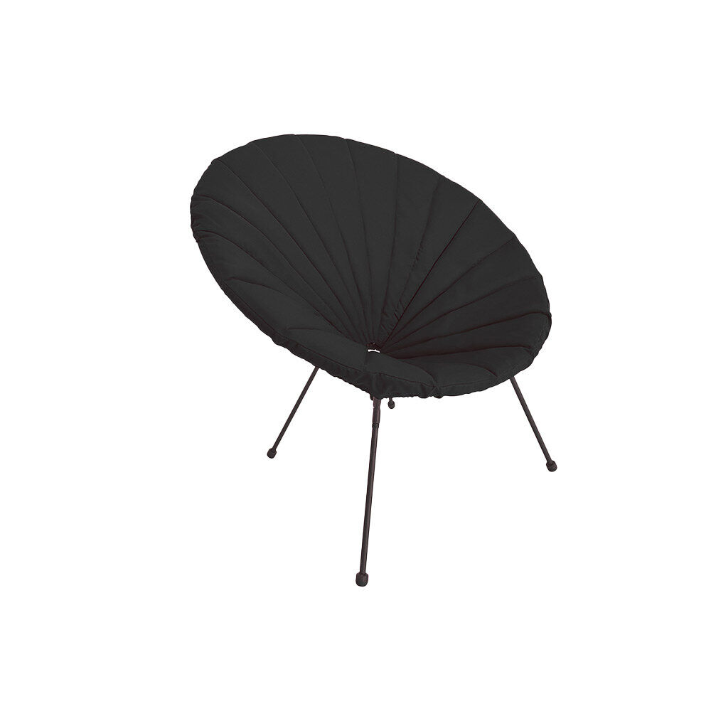 Housse de fauteuil de jardin Urban tissu déperlant - Noir - Ø85xH37 cm
