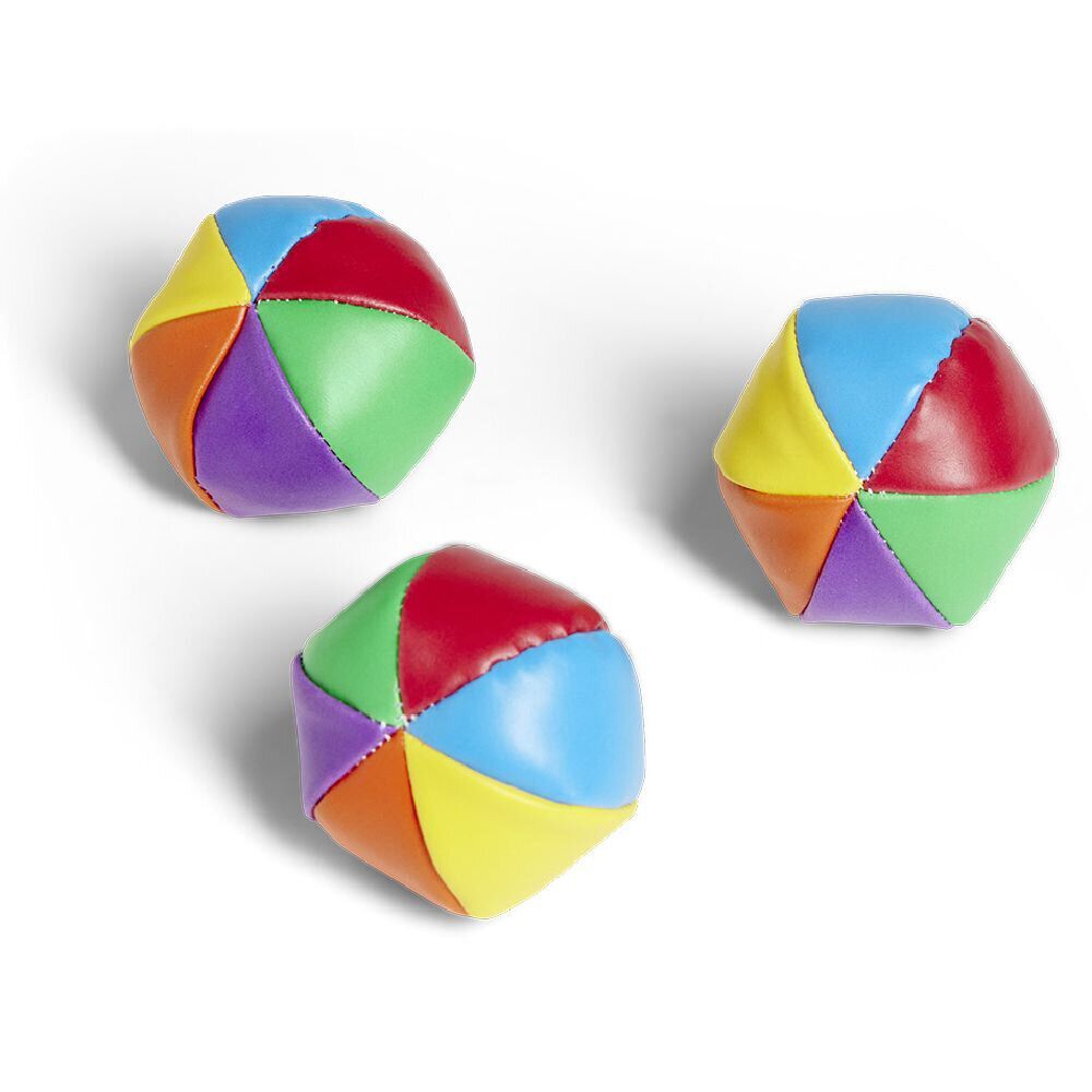 Balle de jonglage multicolore x3