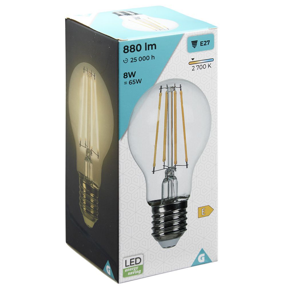Ampoule LED à filament A60 E27 blanc