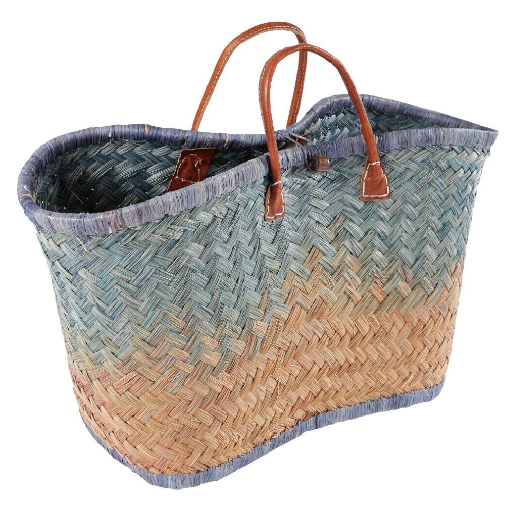 Panier de plage en fibre naturelle