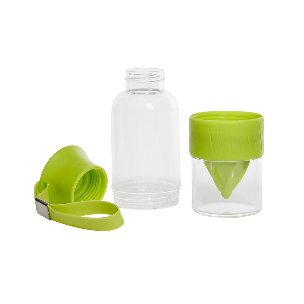 Bouteille presse agrume transparent vert 550 ml