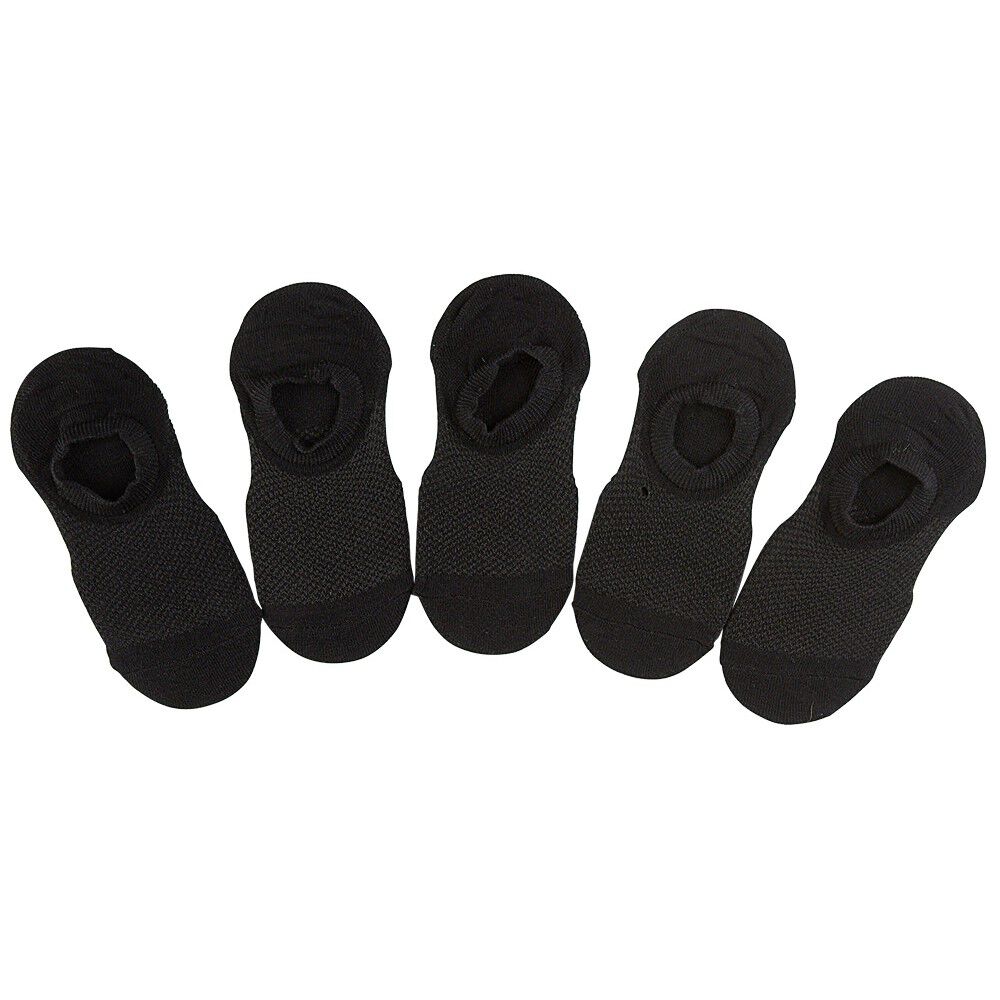 Paires de chaussettes invisible x5 femme noir