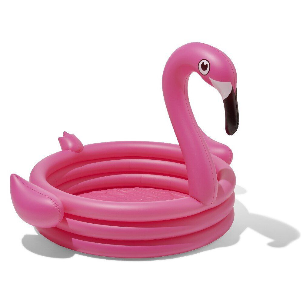 Piscine gonflable enfant flamant rose