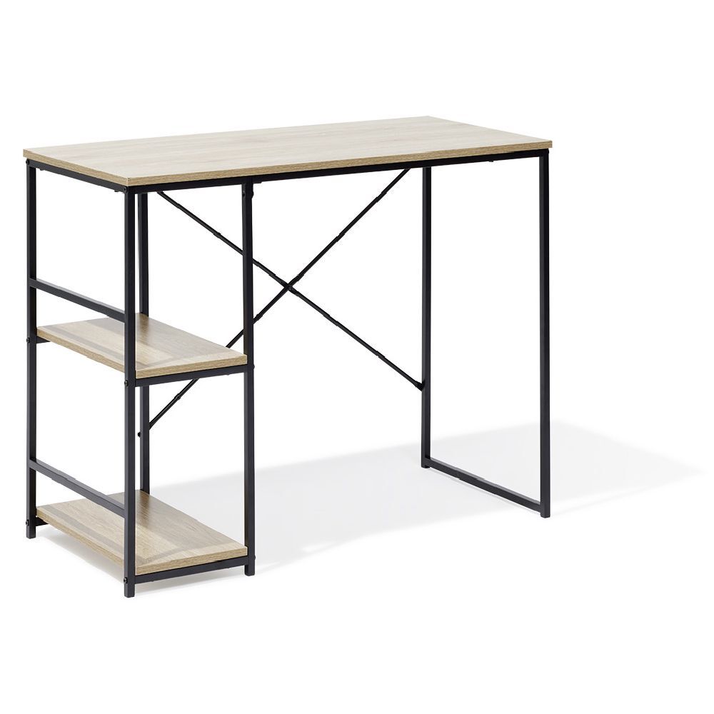 Bureau Lili métal noir et bois - 100x45xH75cm