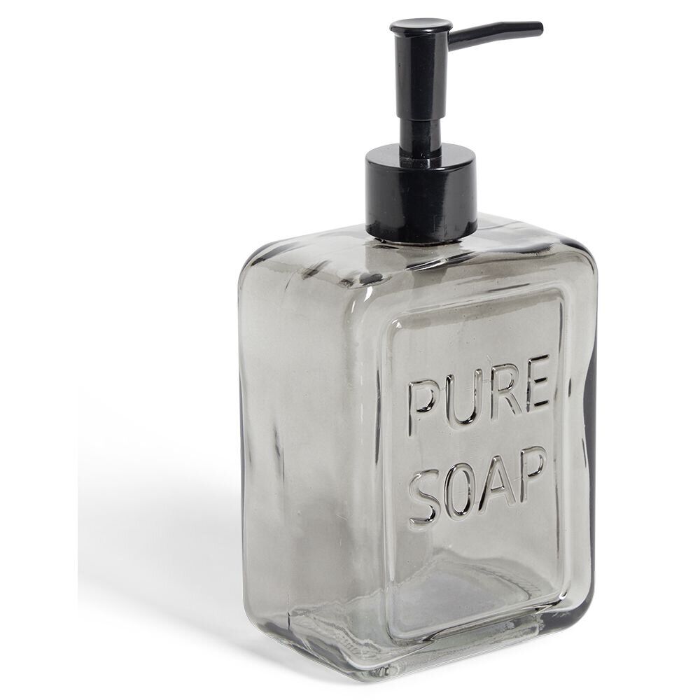 Distributeur à savon 500ml inscription Pure Soap en verre 4 coloris