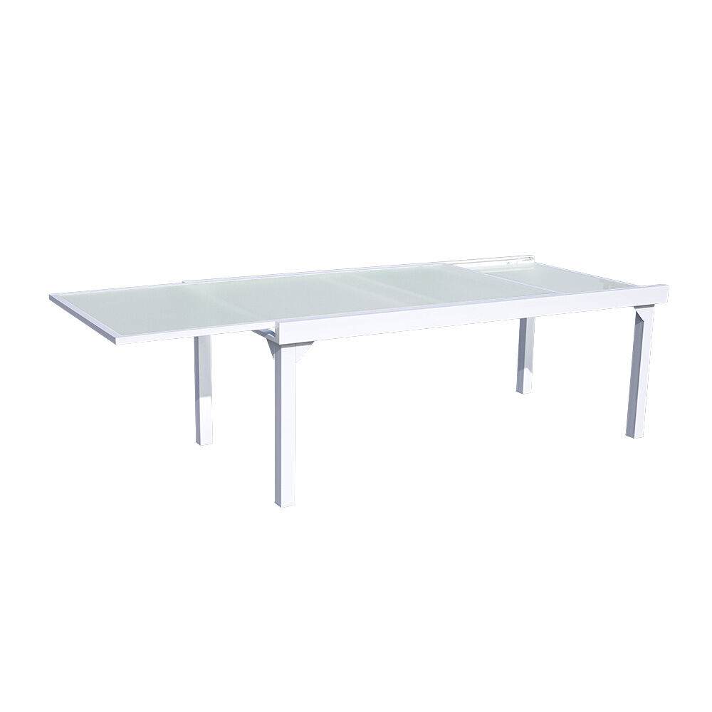 Table extensible Oslow blanc 10/12 personnes