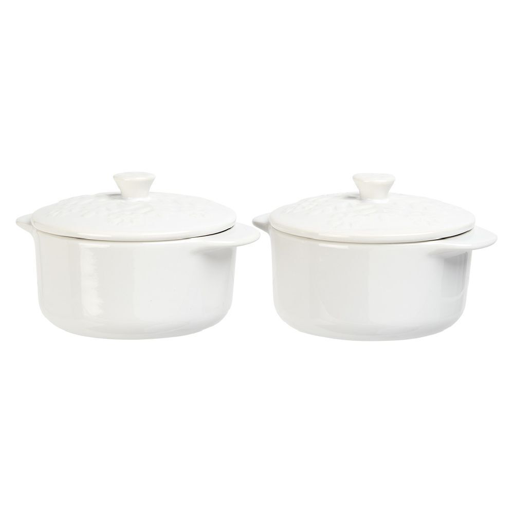 Mini cocotte céramique blanc x2