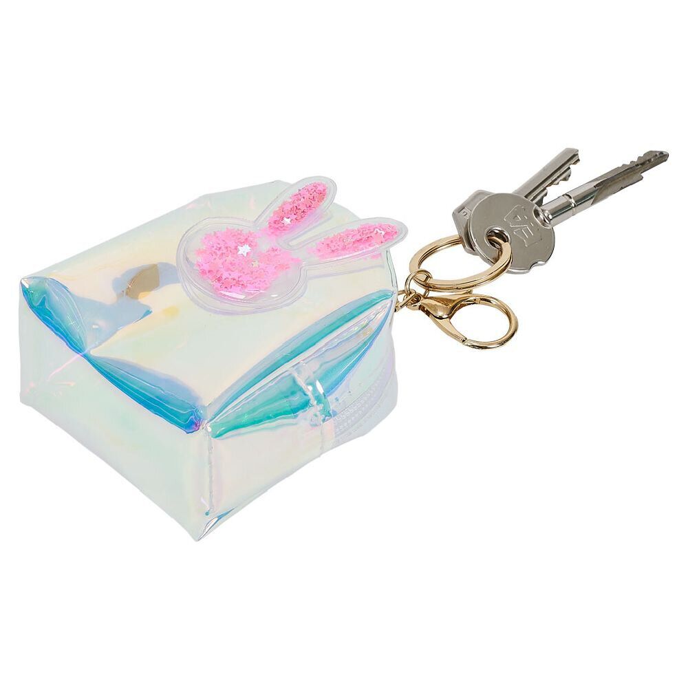 Porte-clé mini sac plastique holographique - 3 modèles
