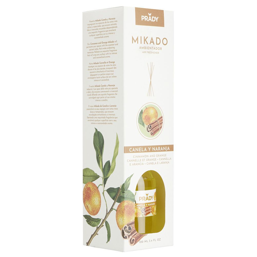 Parfum d'ambiance mikado Prady senteur canelle/orange 100ml