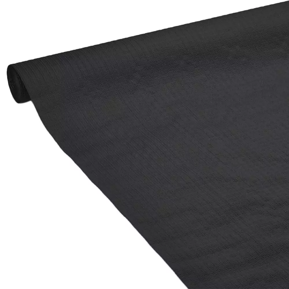 Nappe papier Noir en rouleau gaufré 20mx1.18m, deco table mariage - Badaboum
