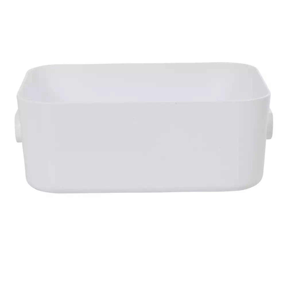 Boîte de rangement en plastique blanc pour salle de bain ou