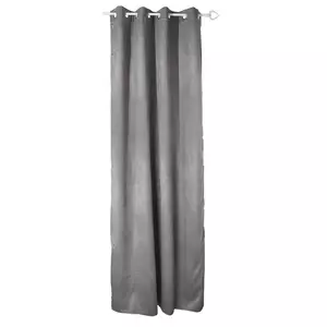 Panneau de rideau simple occultant gris pâle en polyester avec doublure  thermique, 84 po, par Myne wpls52x84nat