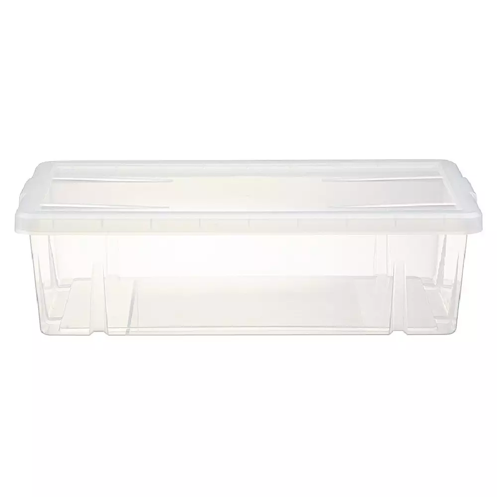 Boîte de rangement sous lit - 48 L - Beige, transparent
