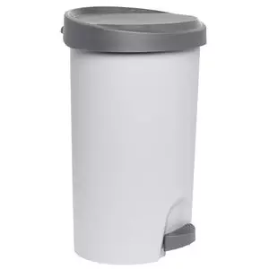 Poubelle 50L grise en plastique SIMPL : la poubelle à Prix Carrefour