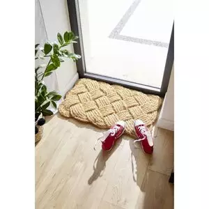 Paillasson tapis d'extérieur en caoutchouc ajouré, 75 x 25 cm