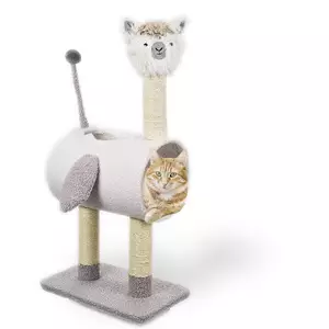 Arbre à chat vip avec dôme griffoir escalier jouet 107cm (gris)